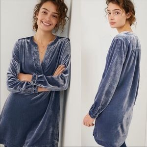 Anthropologie Melody Velvet Tunic Dress